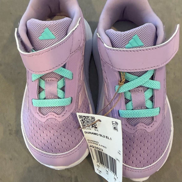 Adidas Toddler Purple Sneakers 7.5 - Picture 3 of 5
